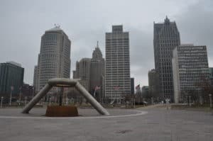 Hart Plaza in Detroit, Michigan