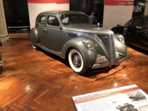 1936 Lincoln Zephyr at The Henry Ford Museum of American Innovation in Dearborn, Michigan