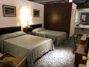 Replica motel room at The Henry Ford Museum of American Innovation in Dearborn, Michigan