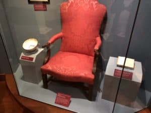 Speaker's or Supreme Court chair at The Henry Ford Museum of American Innovation in Dearborn, Michigan