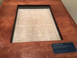 Original copy of the 13th Amendment at The Henry Ford Museum of American Innovation in Dearborn, Michigan