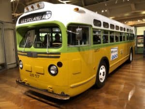Rosa Parks bus at The Henry Ford Museum of American Innovation in Dearborn, Michigan
