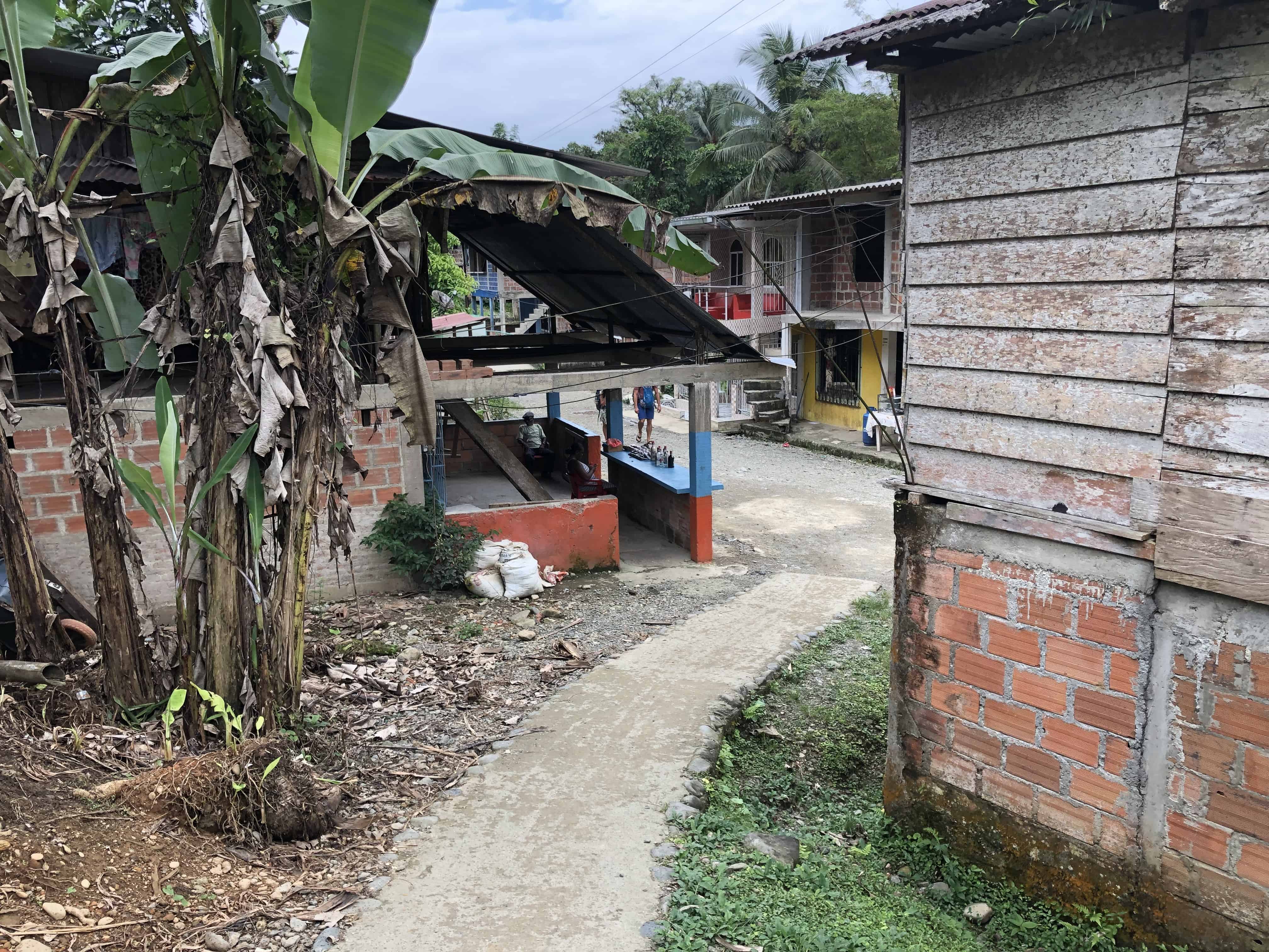 Walking down from the brujita stop in San Cipriano, Valle del Cauca, Colombia