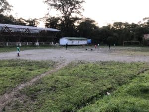 Football field at San Cipriano, Valle del Cauca, Colombia