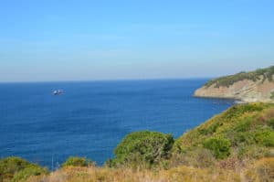 View of the Black Sea from Anadolu Feneri in Istanbul, Turkey