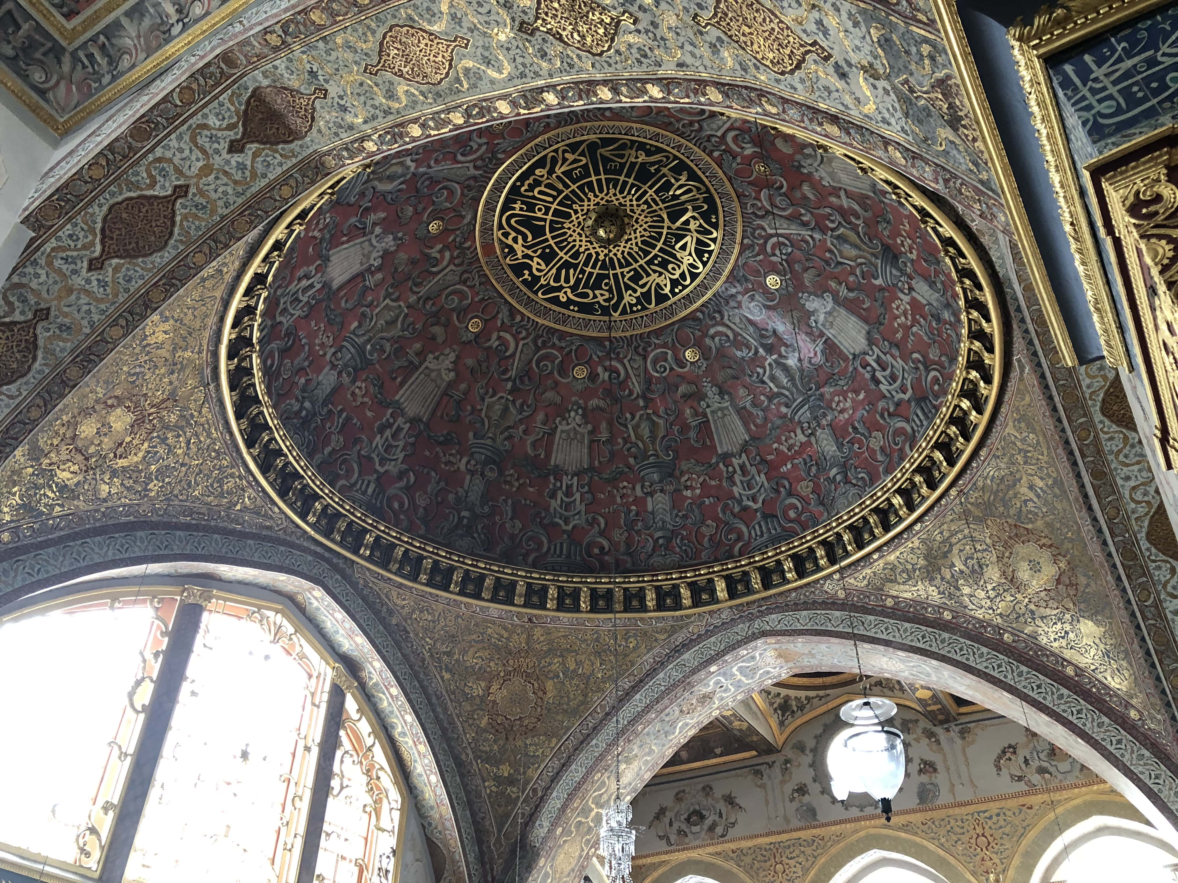 Dome after restoration in the Imperial Hall in the Imperial Harem at Topkapi Palace in Istanbul, Turkey