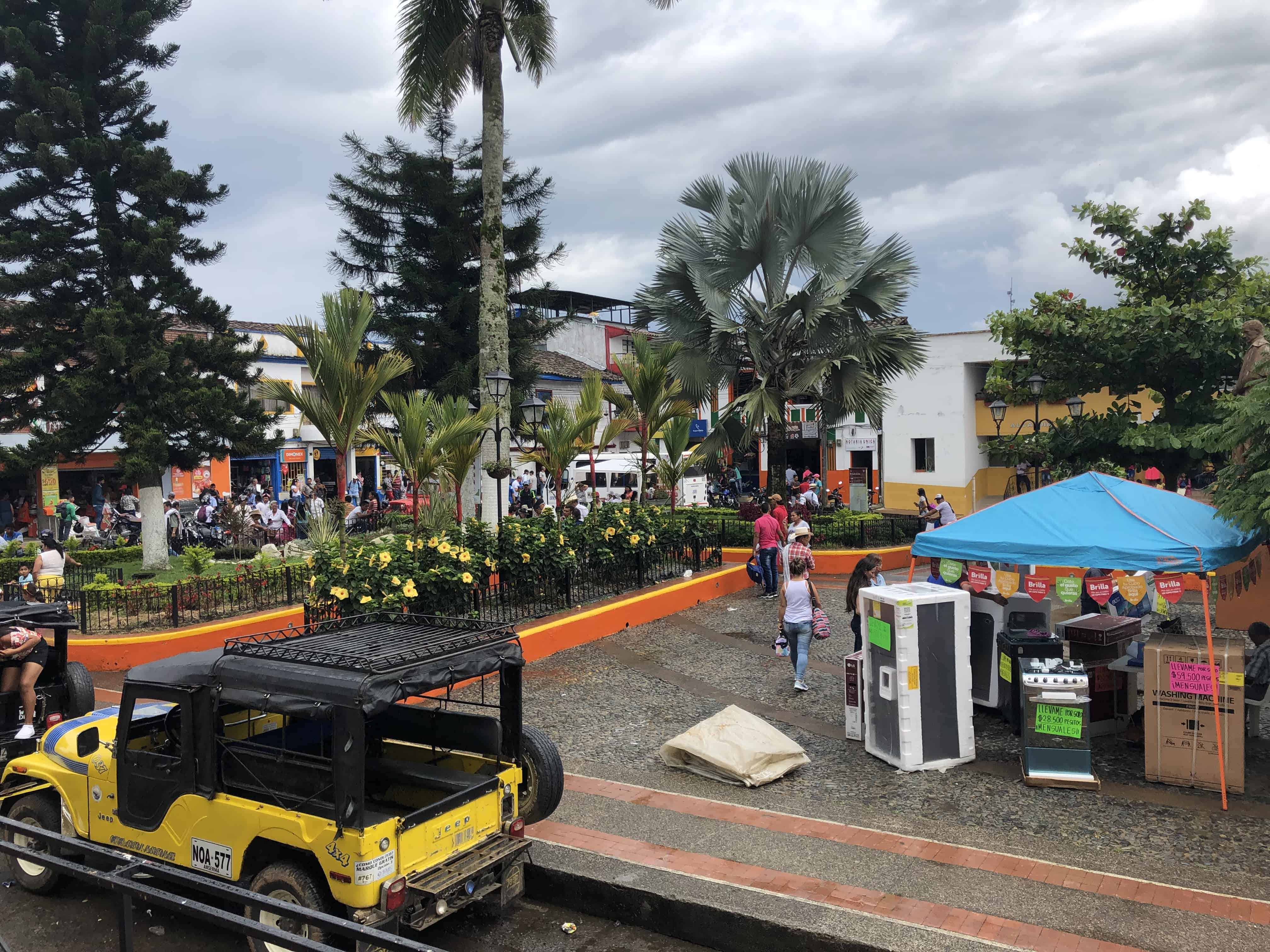 Plaza in Belalcázar, Caldas, Colombia