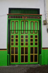 Door on Calle Real in Santuario, Risaralda, Colombia