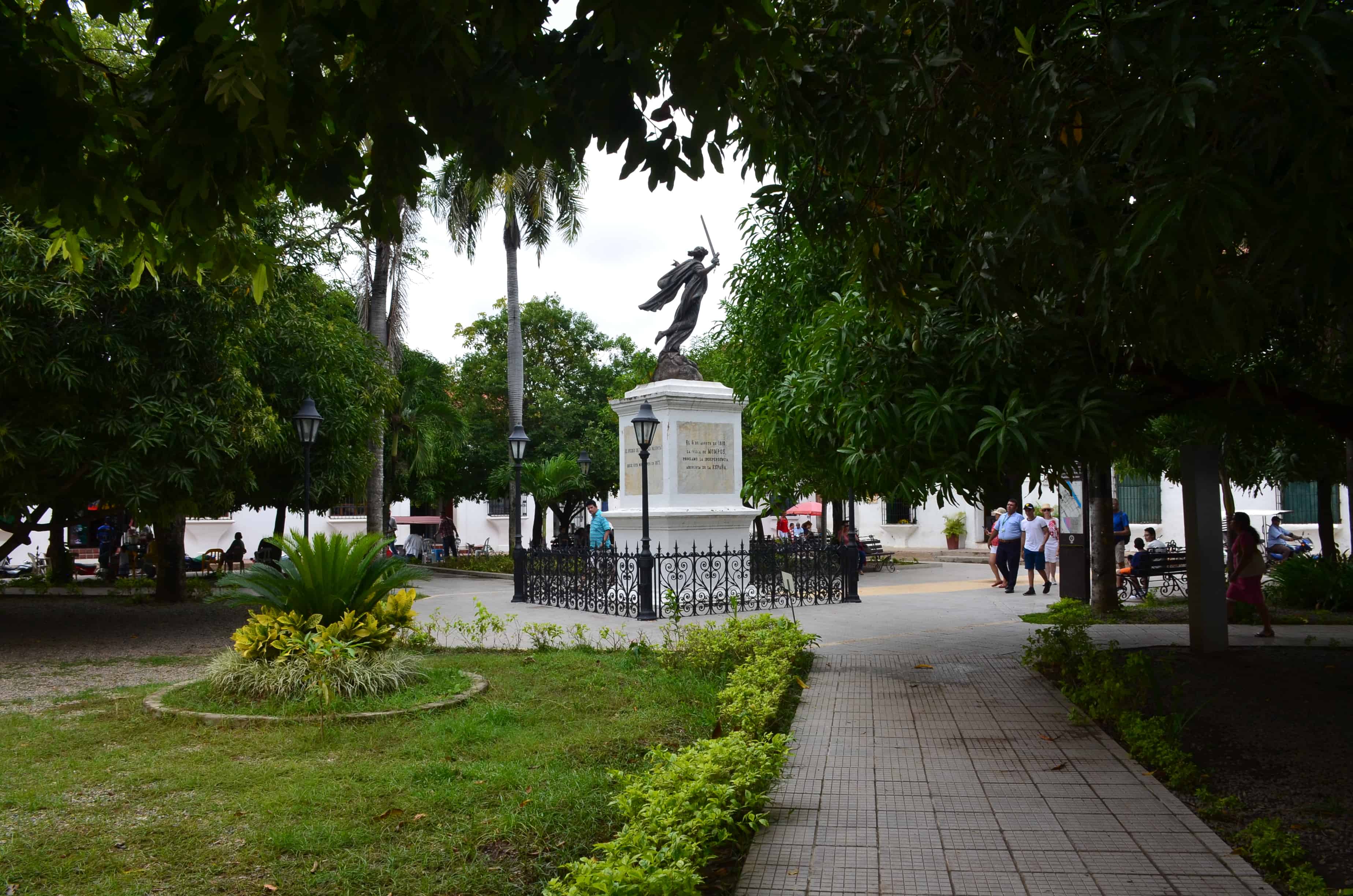 Plaza de la Libertad in Mompox, Bolívar, Colombia