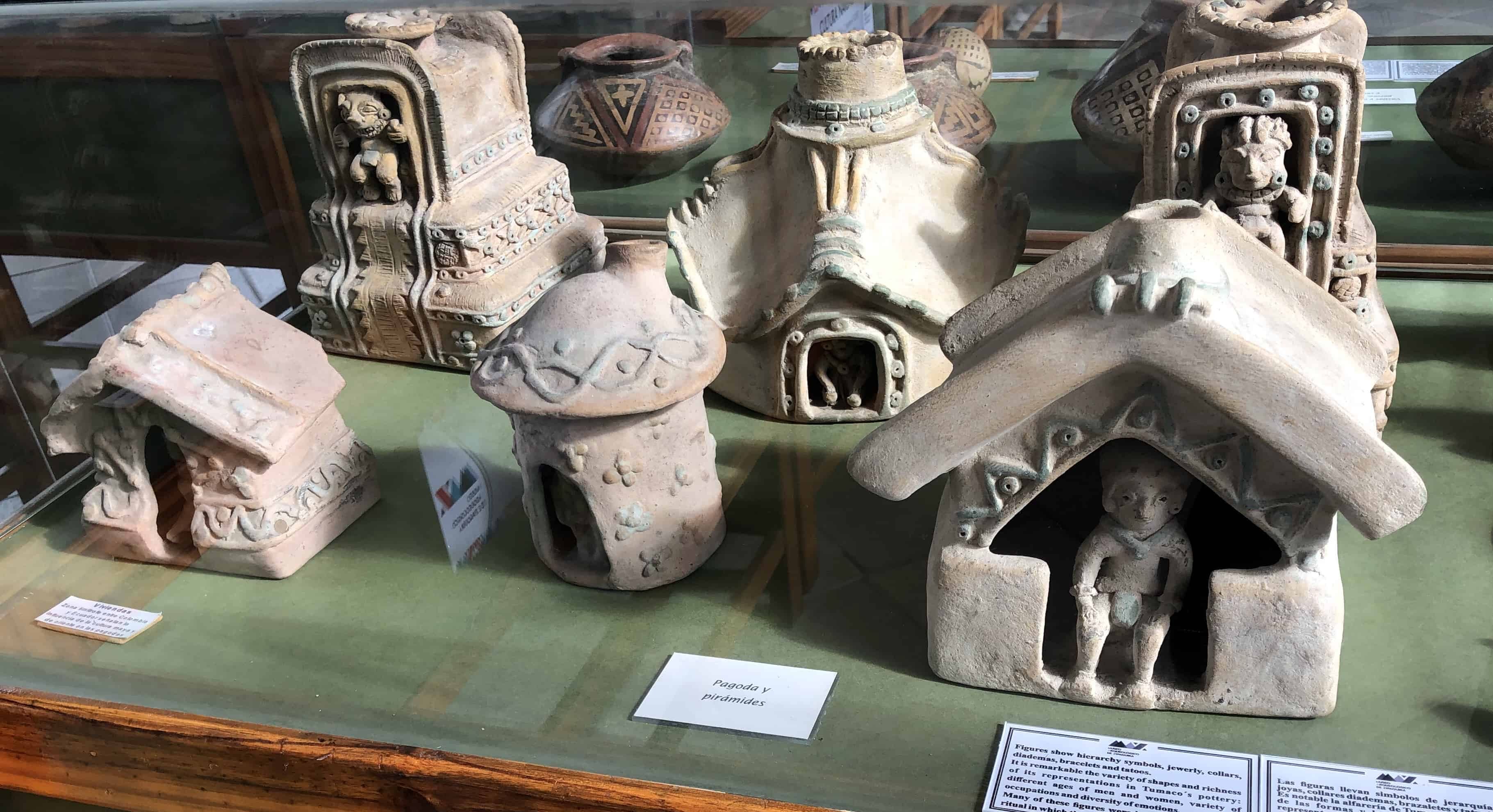 Artifacts from the Tumaco culture at the Archaeological Museum
