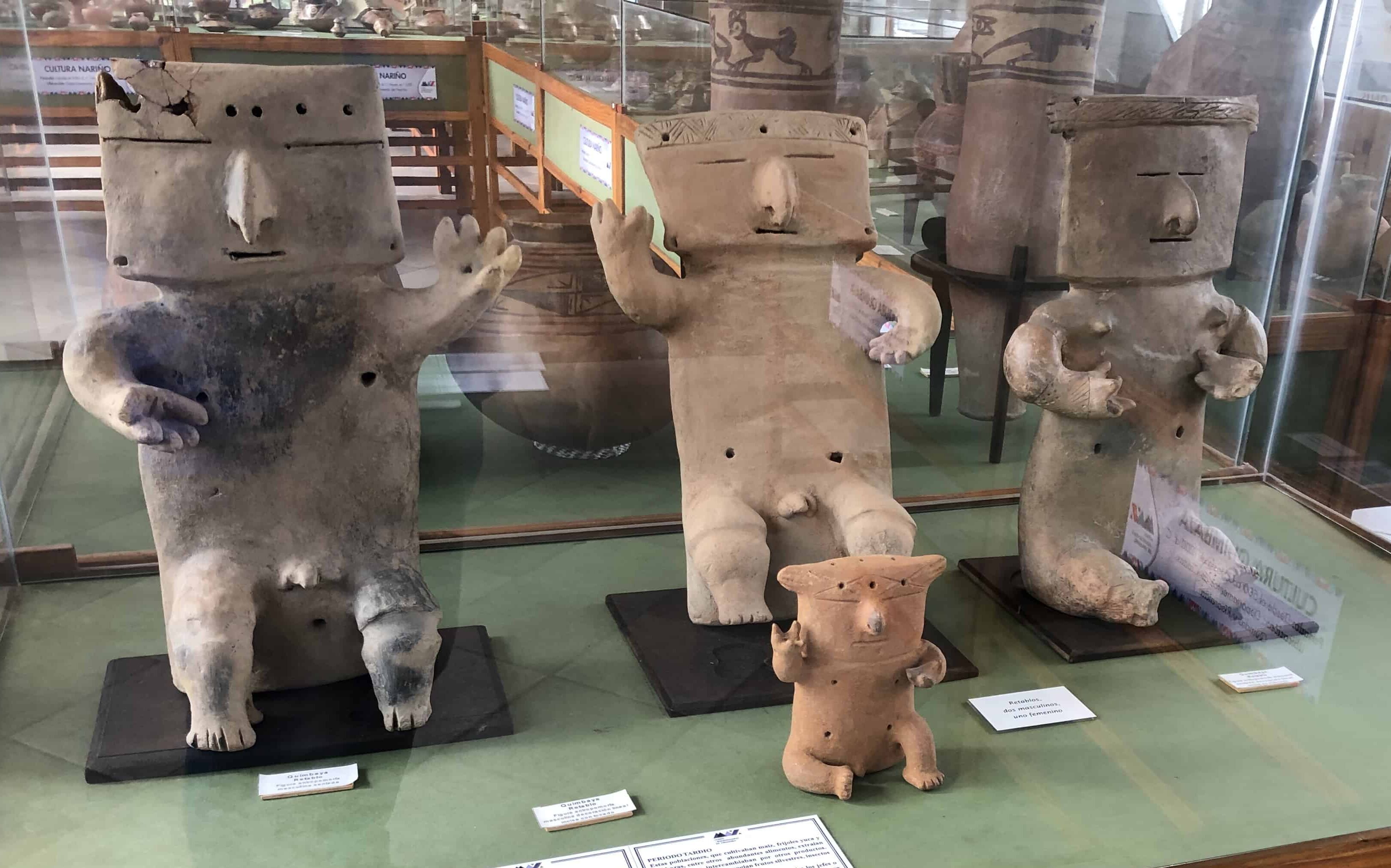 Artifacts from the Quimbaya culture at the Archaeological Museum