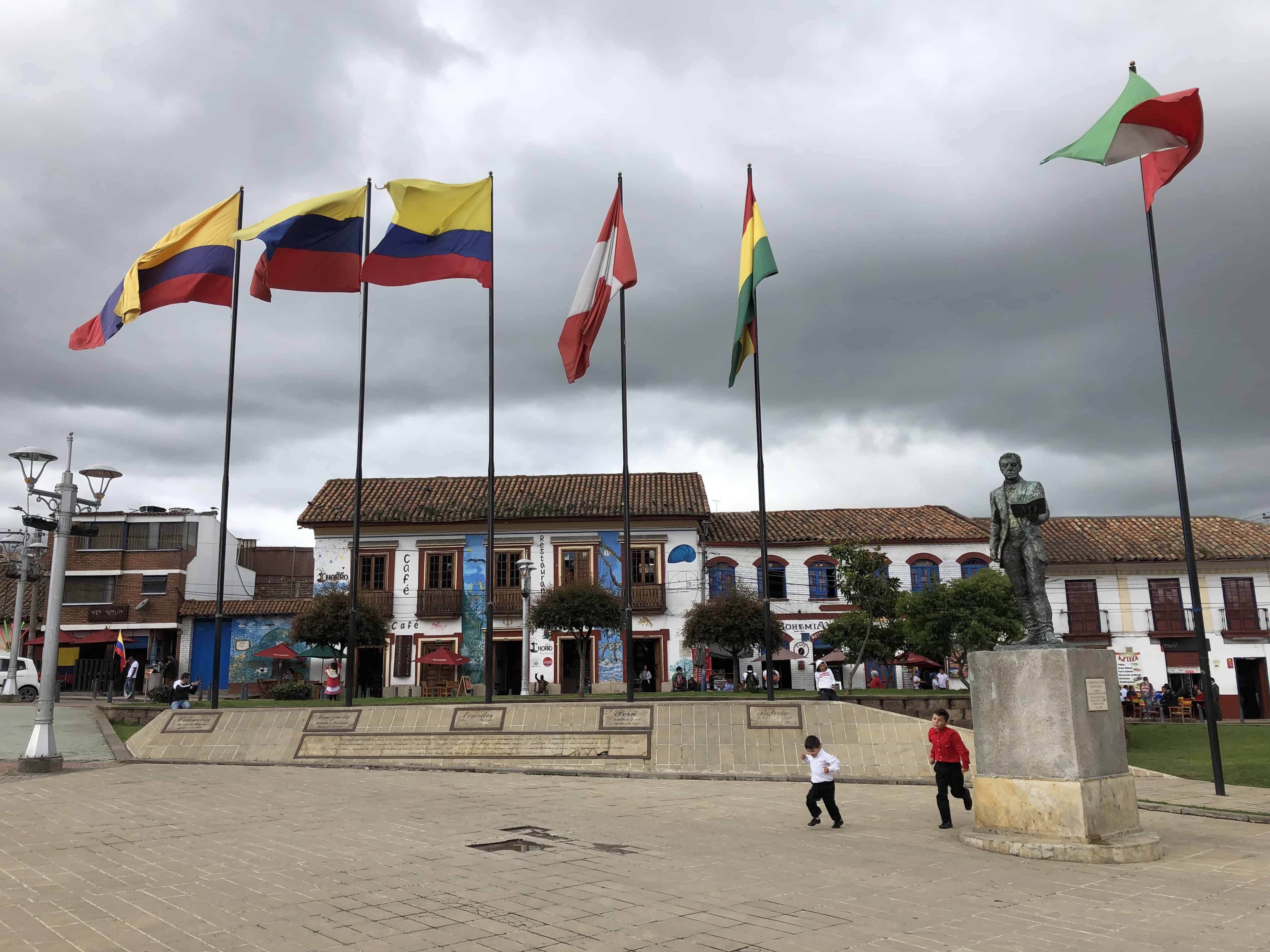 Independence Plaza in Zipaquirá, Cundinamarca, Colombia