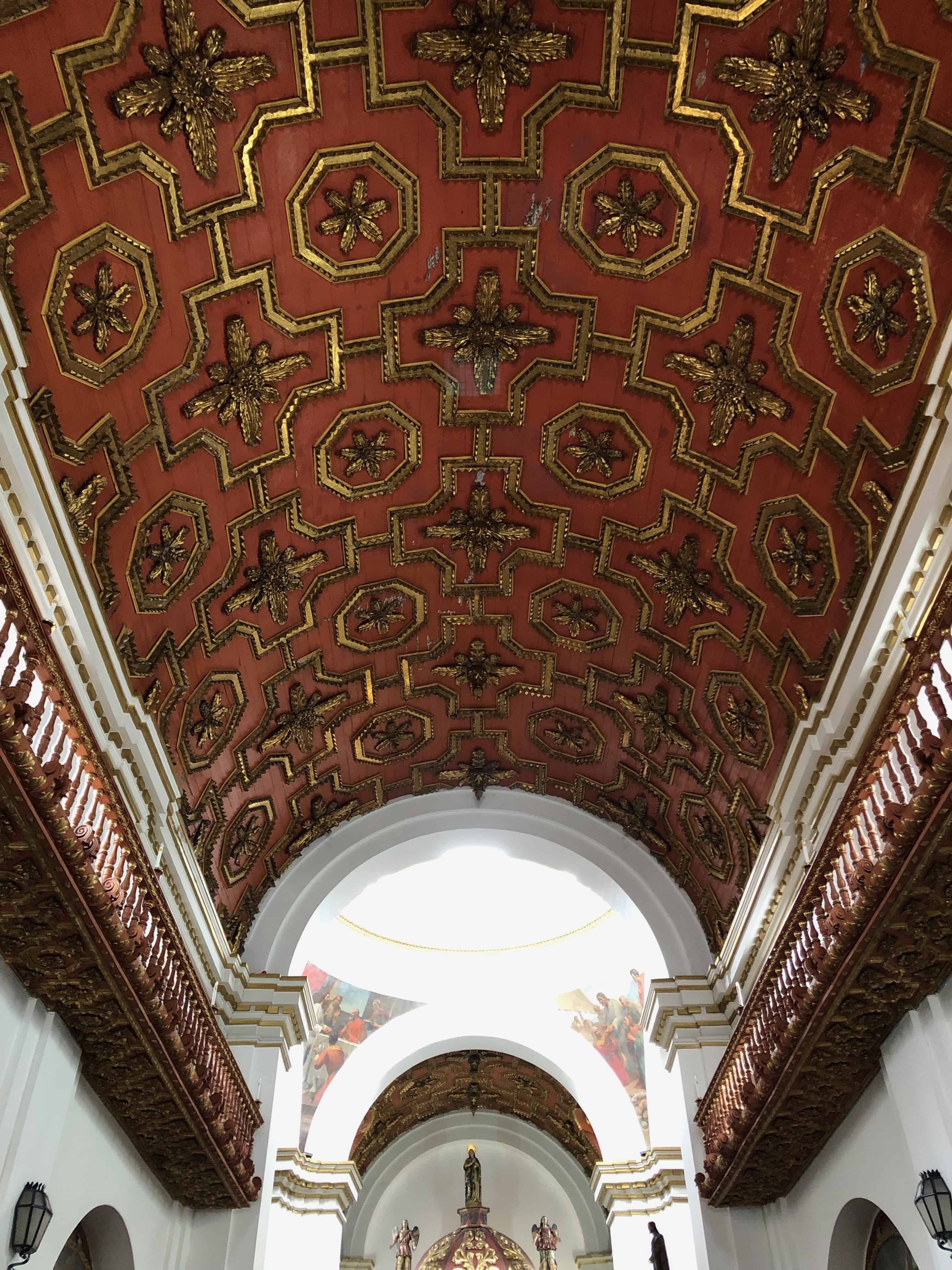 Ceiling in the Chapel of the Tabernacle in La Candelaria, Bogotá, Colombia