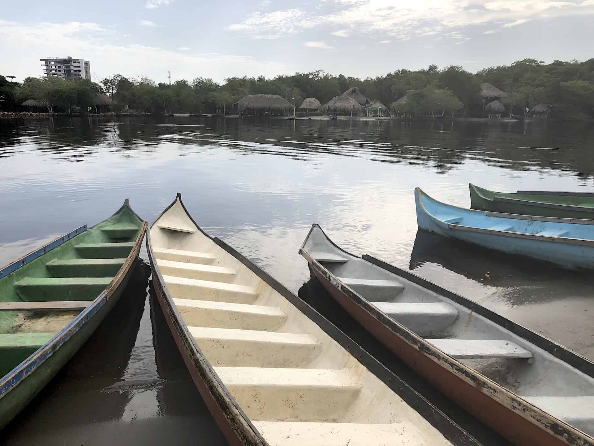 Canoes at Ciénaga de la Caimanera