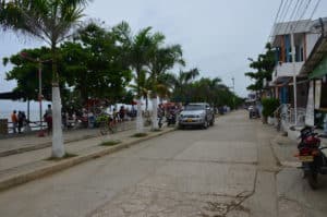 Road along the seaside in Tolú, Sucre, Colombia
