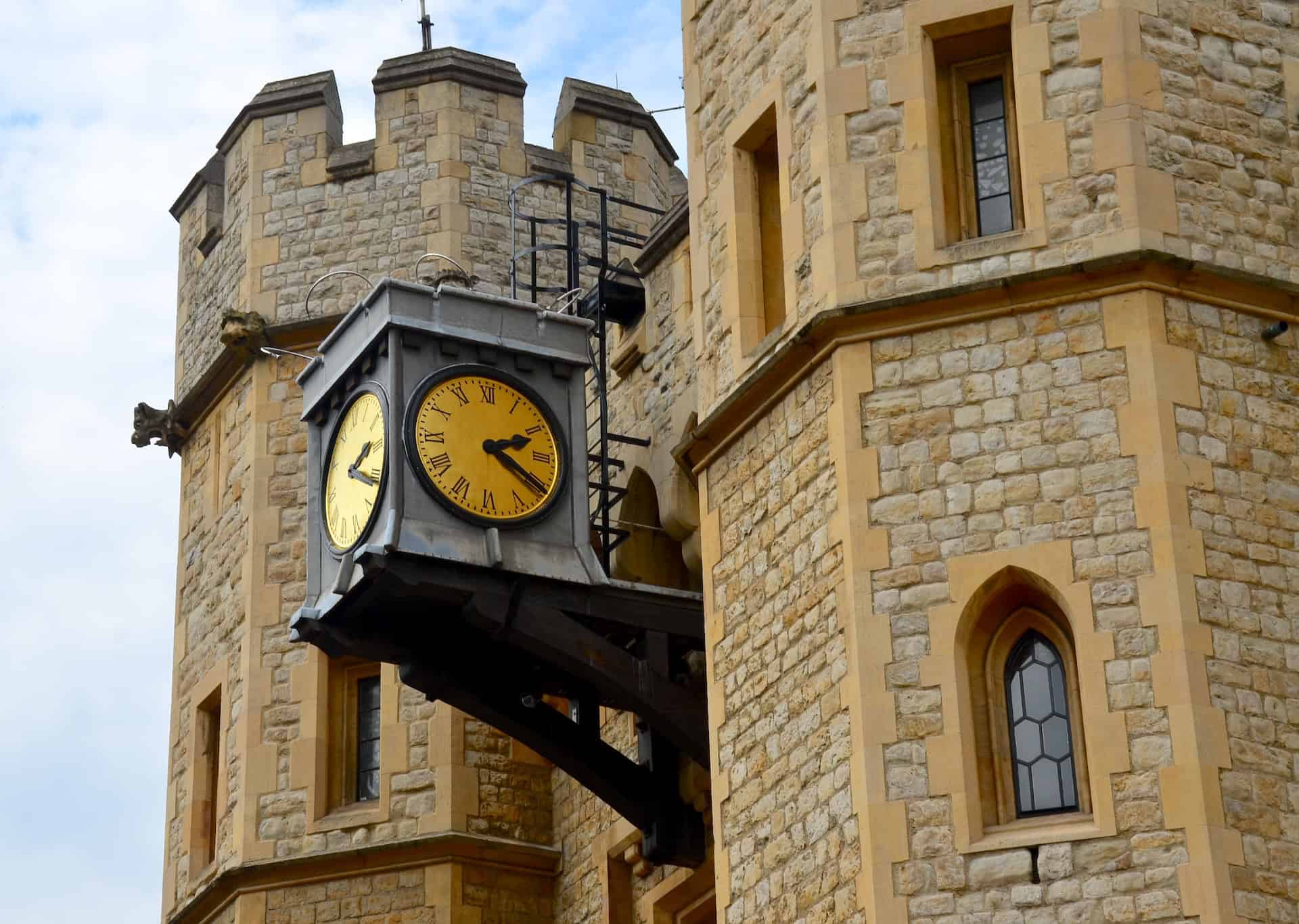 Clock above the entrance to the Jewel House