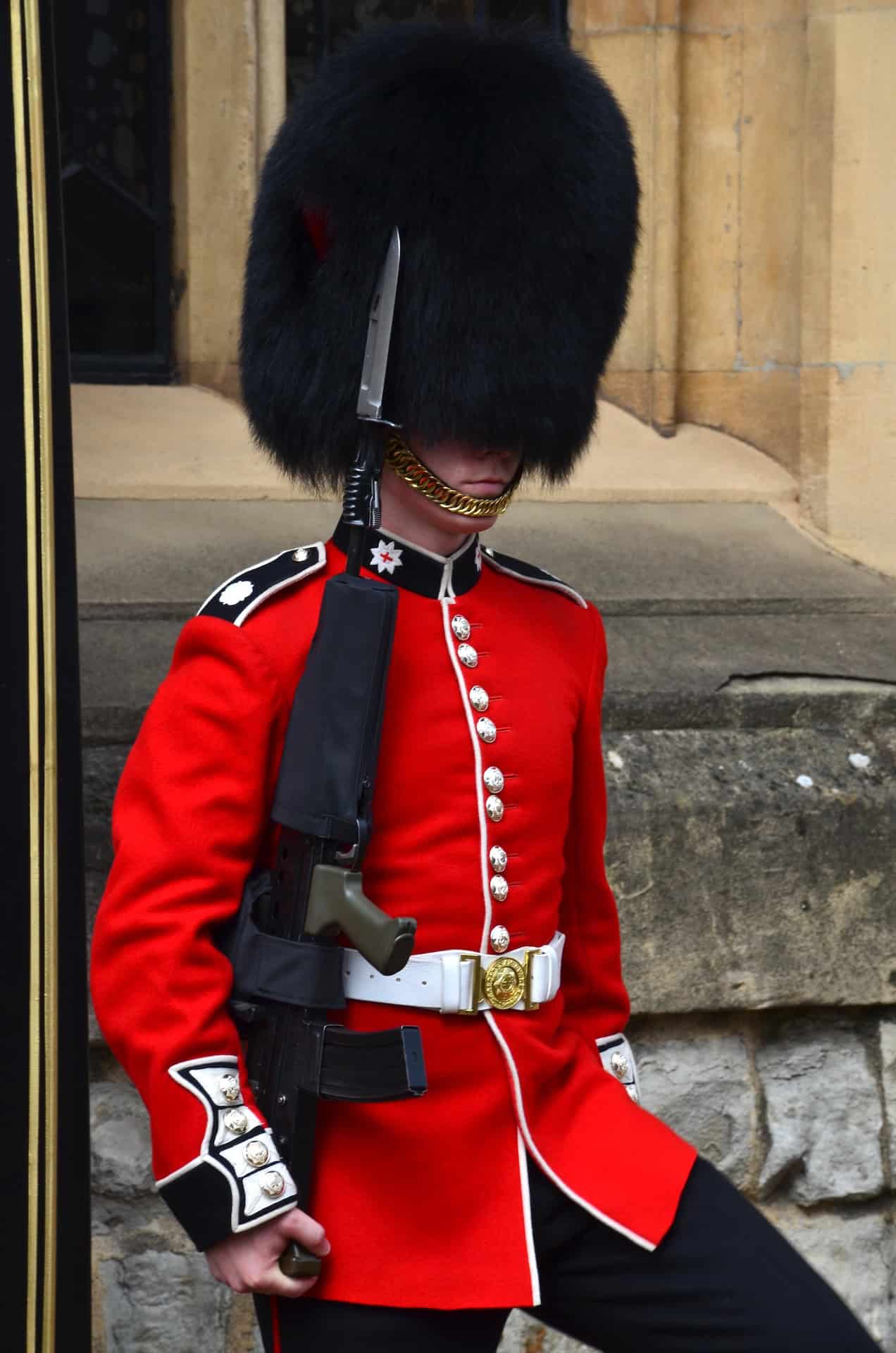 Queen's Guard in the Inner Ward of the Tower of London in London, England