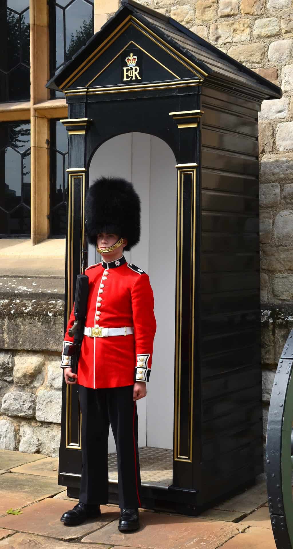 Queen's Guard in the Inner Ward of the Tower of London in London, England