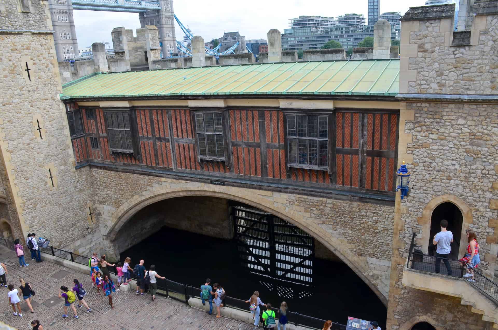 St. Thomas's Tower from the Bloody Tower of the Medieval Palace at the Tower of London in London, England