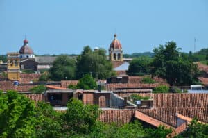 Looking north from the Church of Santa Bárbara in Mompox, Bolívar, Colombia
