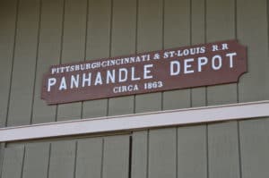 Sign on the Panhandle Depot