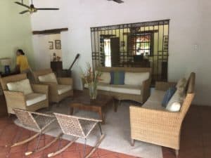 Sitting area at Casa Amarilla in Mompox, Bolívar, Colombia
