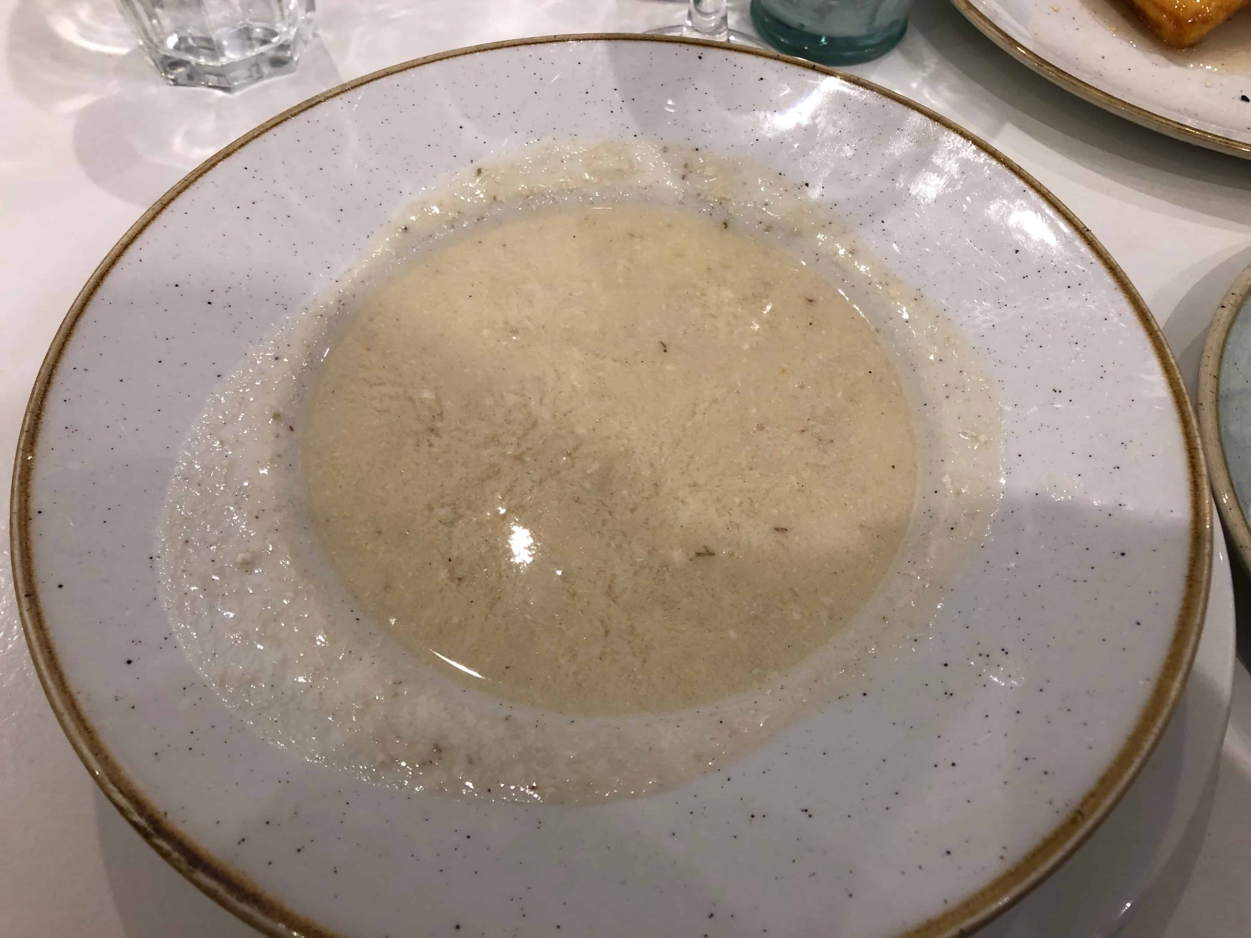 Avgolemono soup at Santorini Restaurant