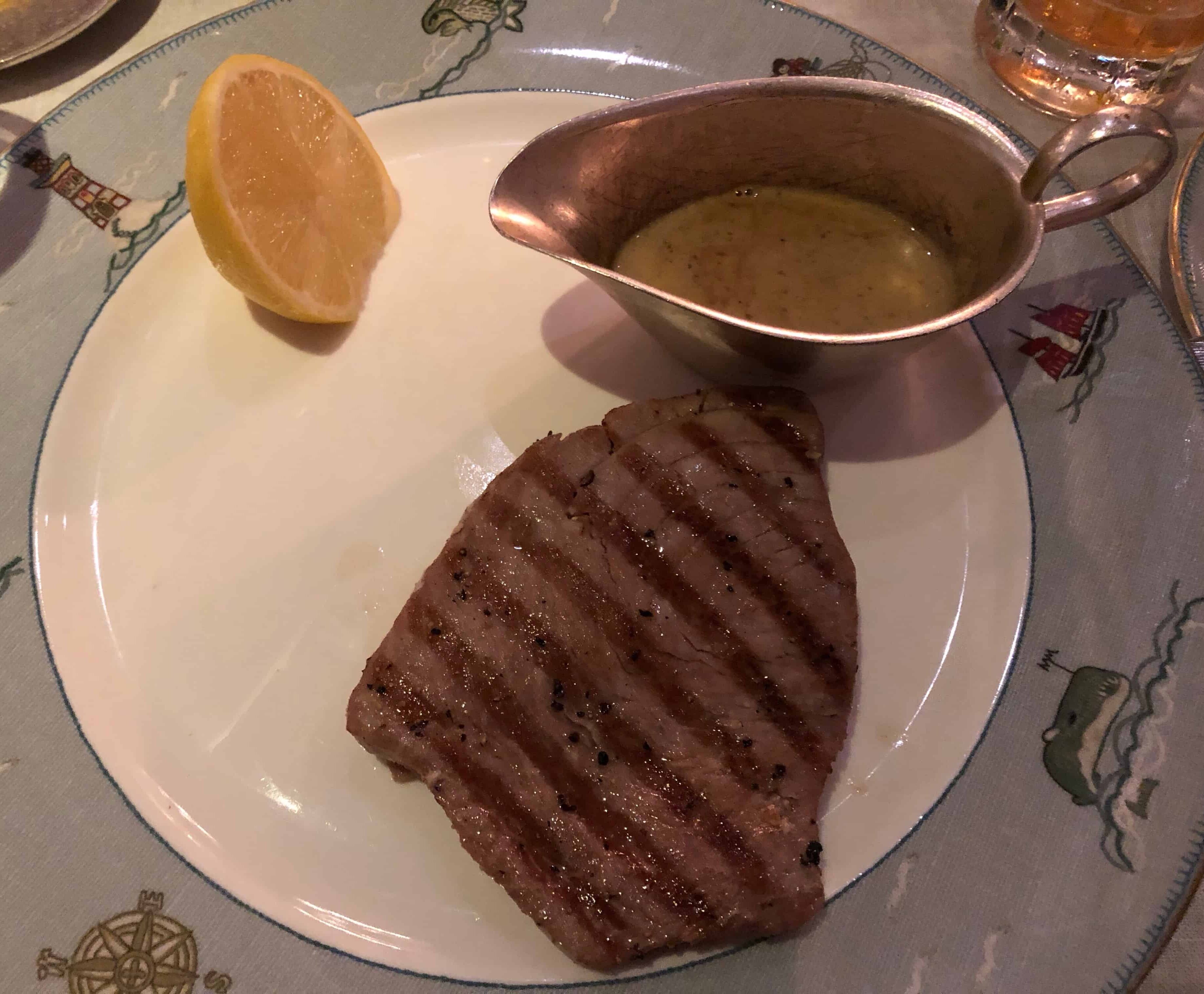 Grilled tuna at Ham Yard Bar & Restaurant in London, England