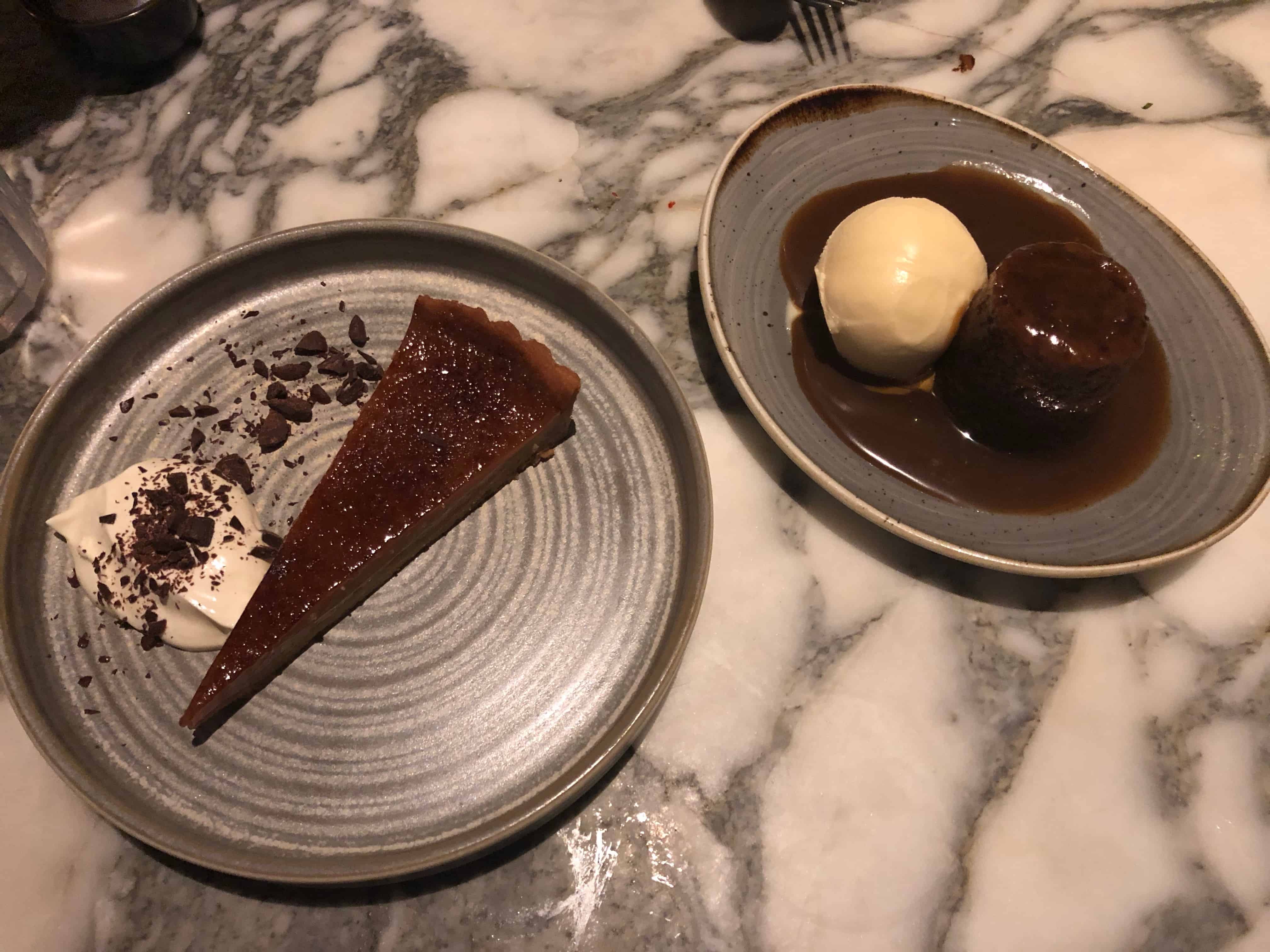 Desserts at Sophie's Soho in London, England