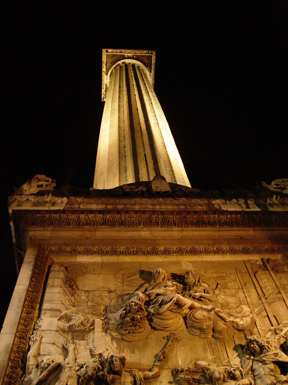The Monument in the City of London, England
