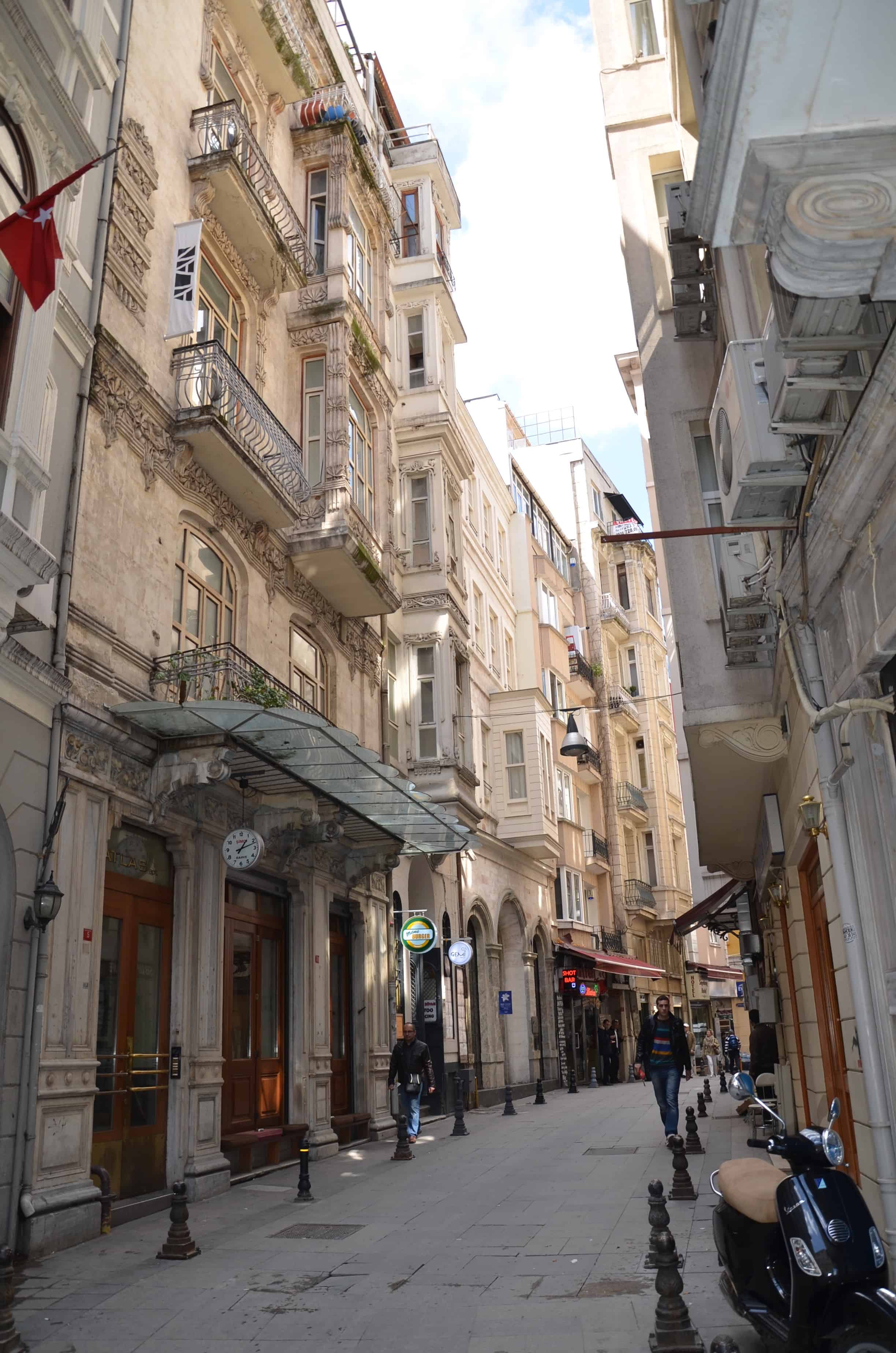 Asmalı Mescit Street in Istanbul, Turkey