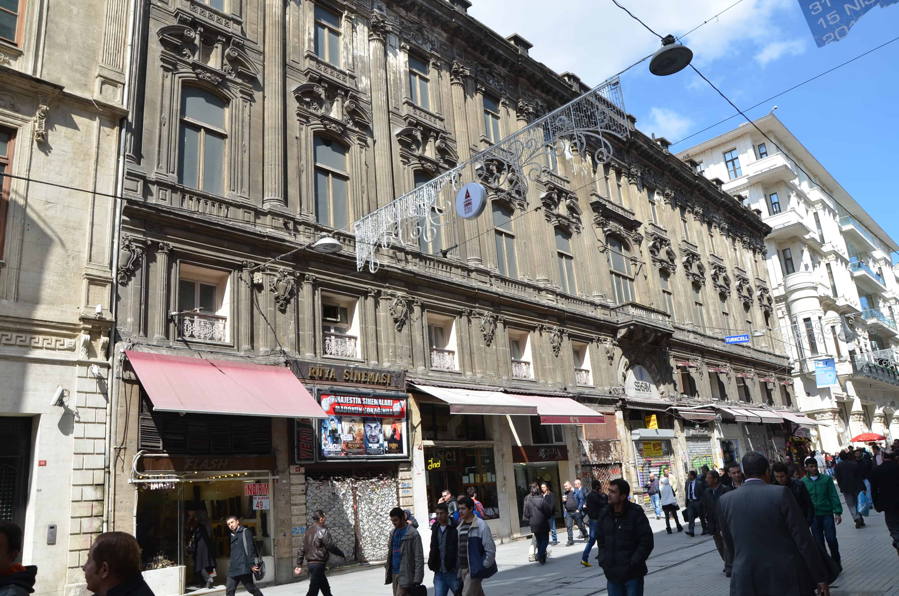 Cercle d'Orient in April 2012 (before restoration) on Istiklal Street in Istanbul, Turkey