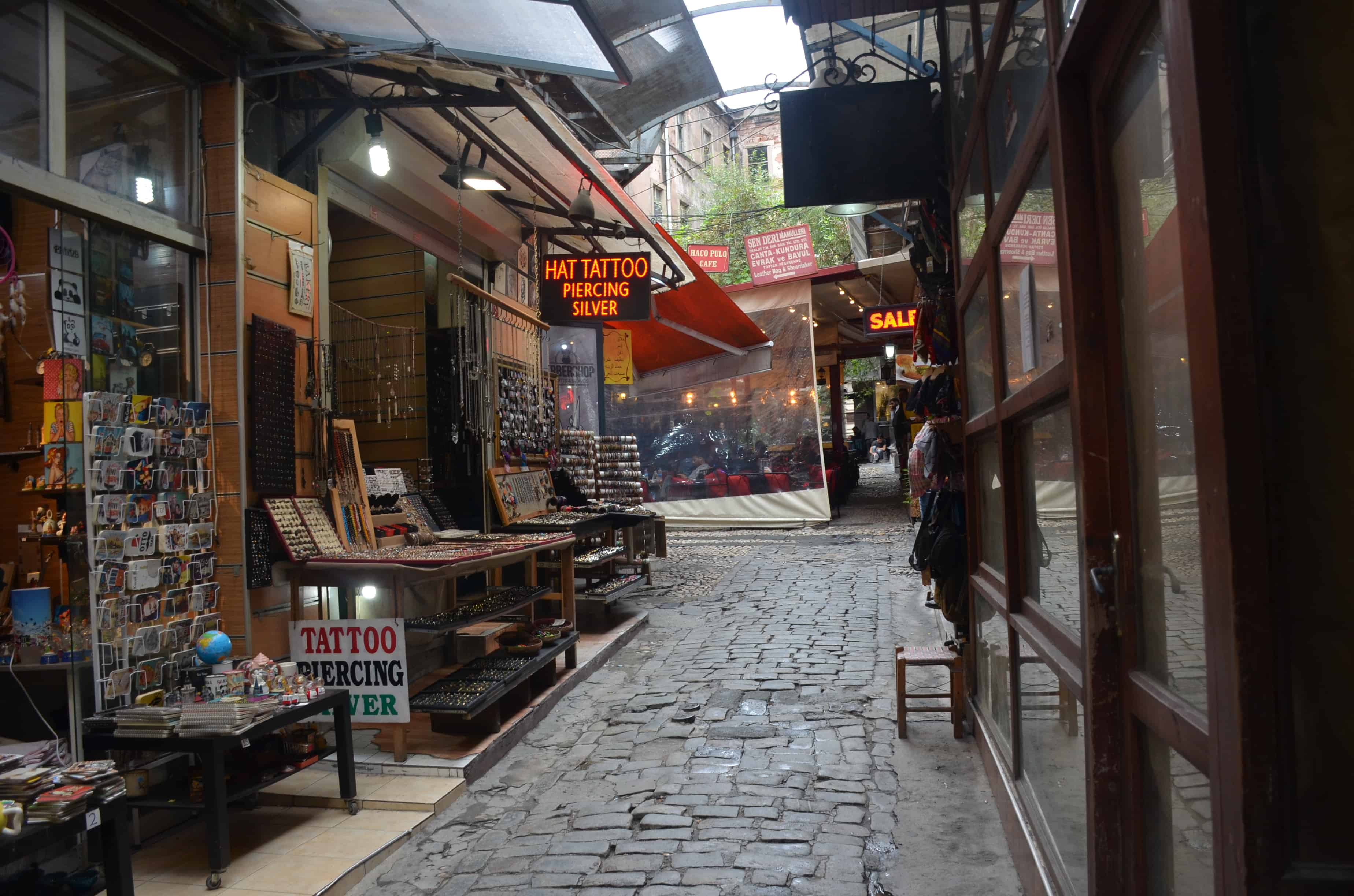Hazzopulo Passage on Istiklal Street in Istanbul, Turkey