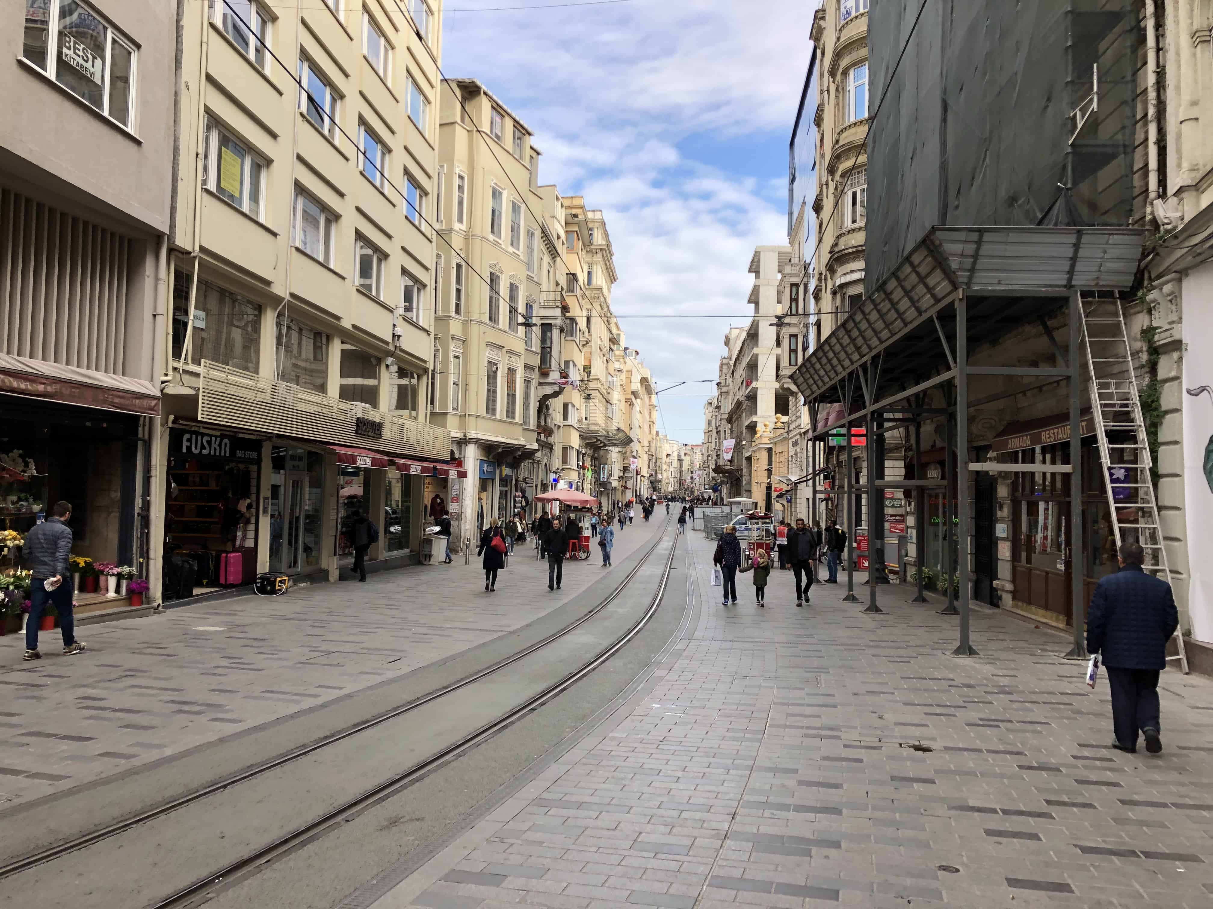 Looking north down Istiklal Street