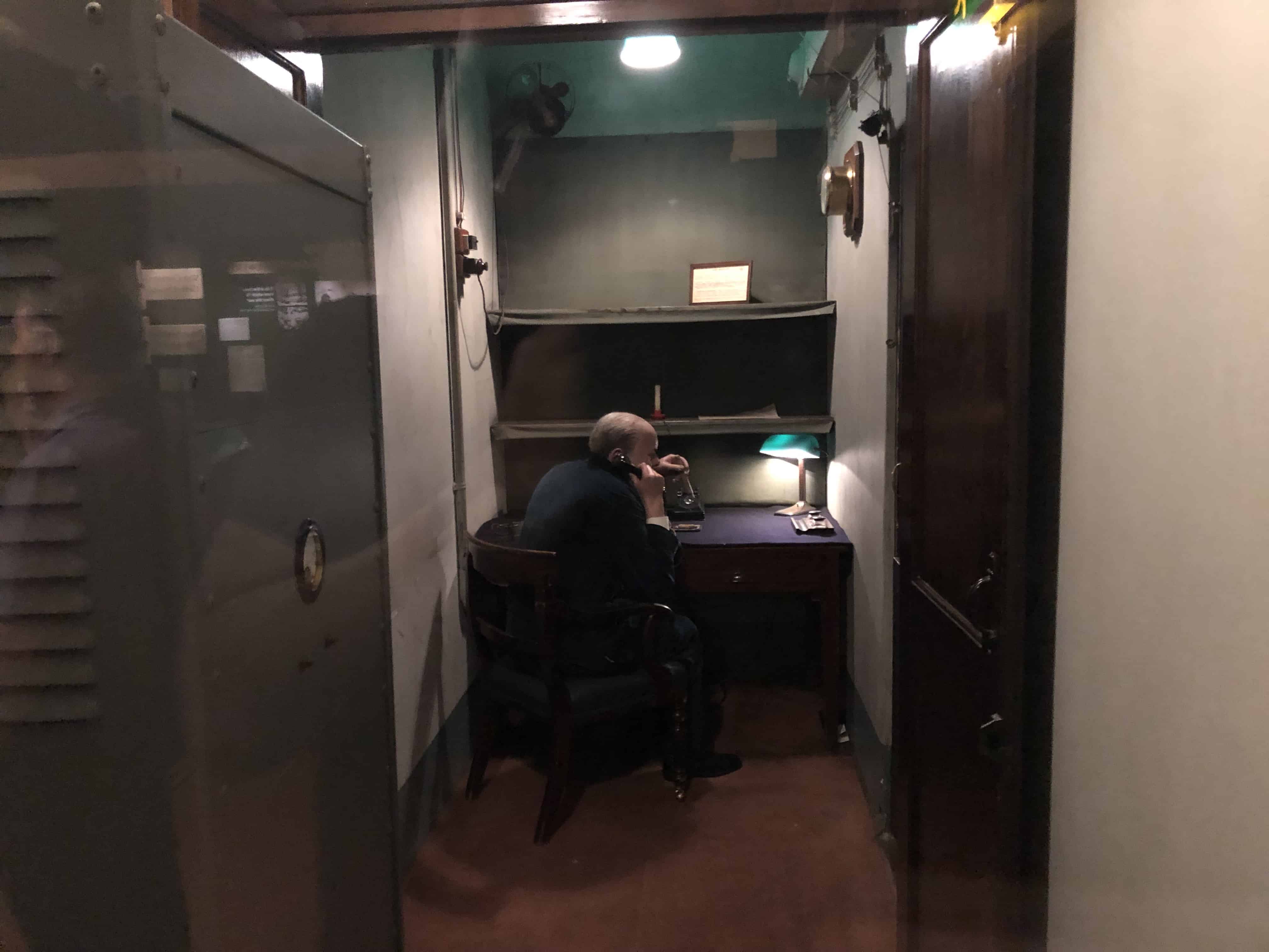 Transatlantic Telephone Room at the Churchill War Rooms in London, England