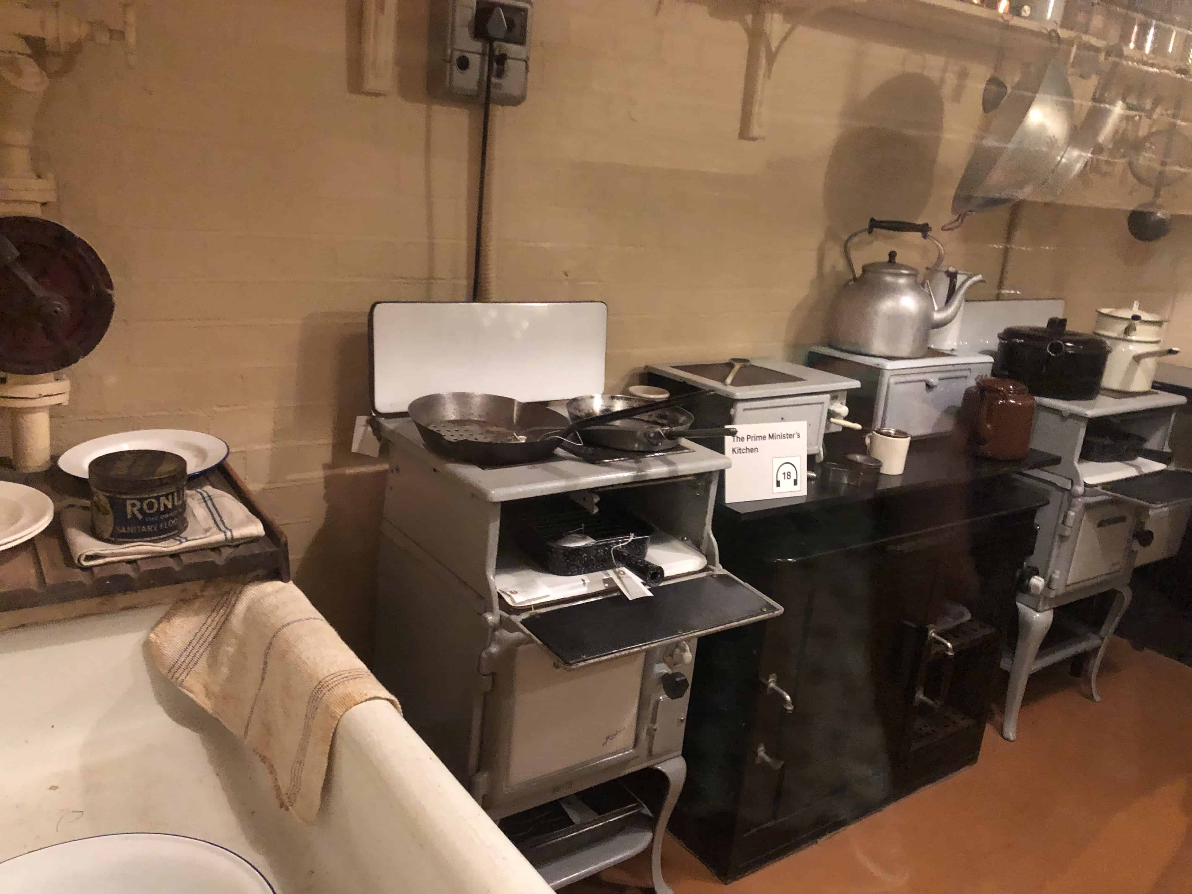 Prime Minister's Kitchen at the Churchill War Rooms in London, England