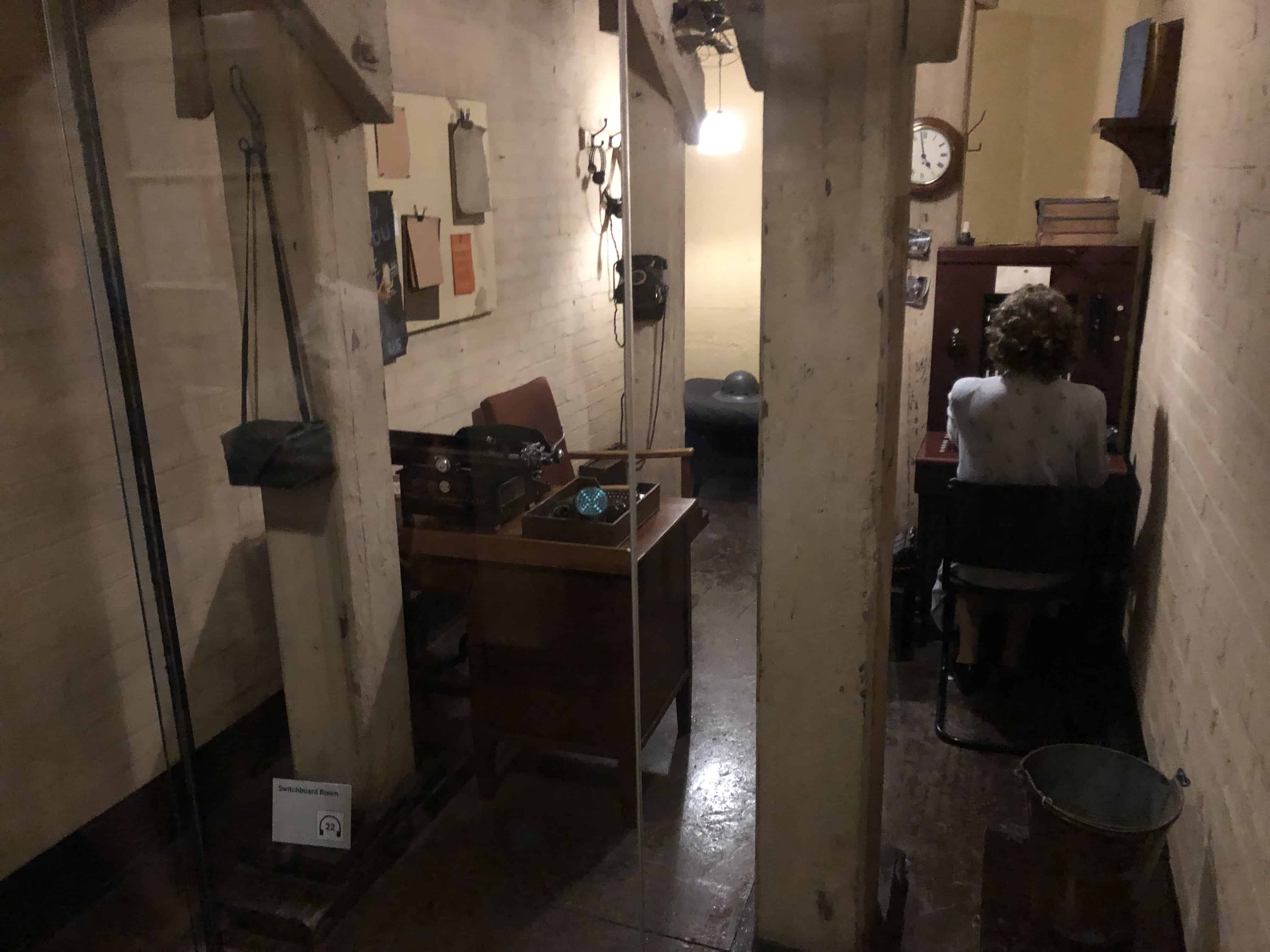 Switchboard Room at the Churchill War Rooms in London, England