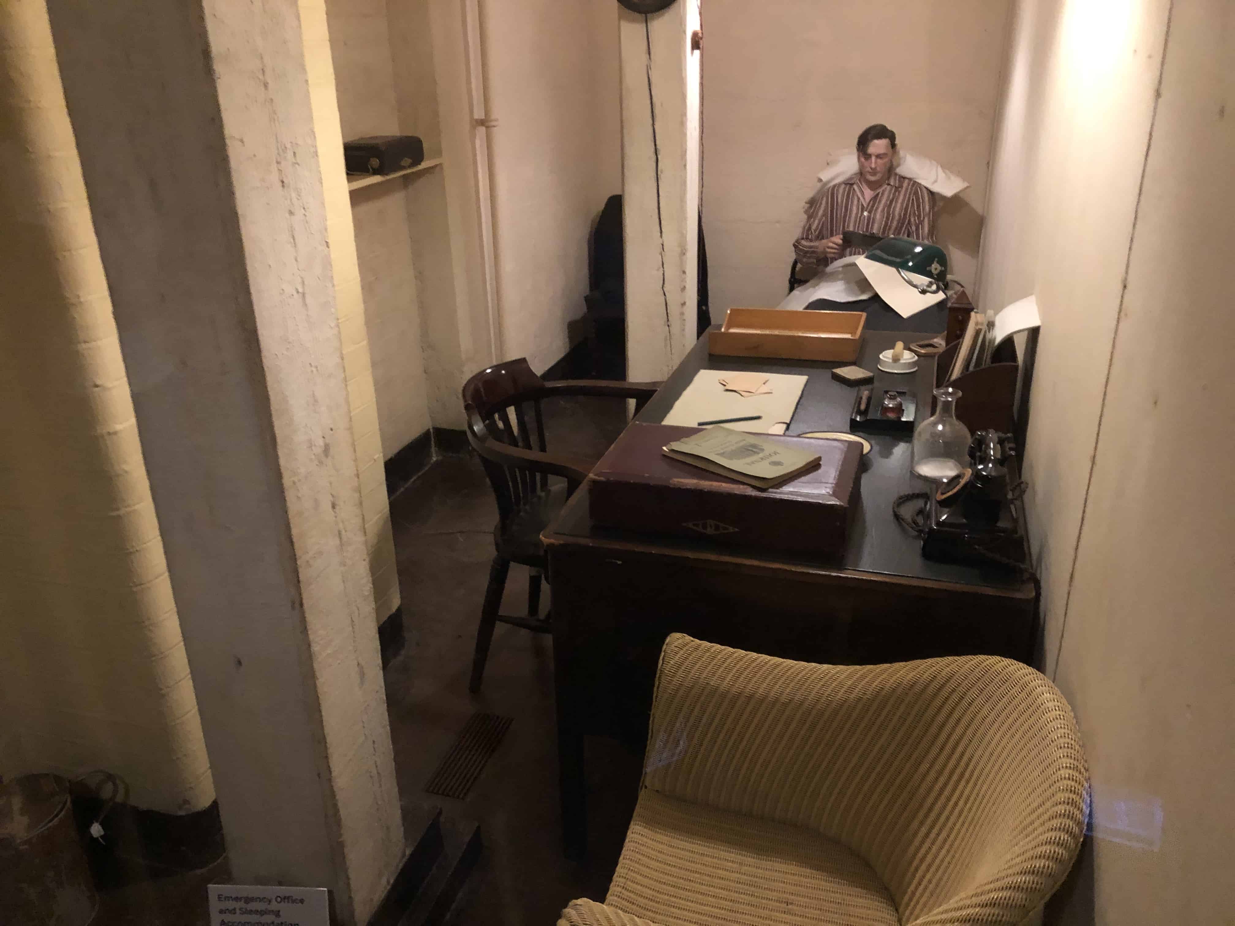 Emergency Office and Sleeping Accommodations at the Churchill War Rooms in London, England