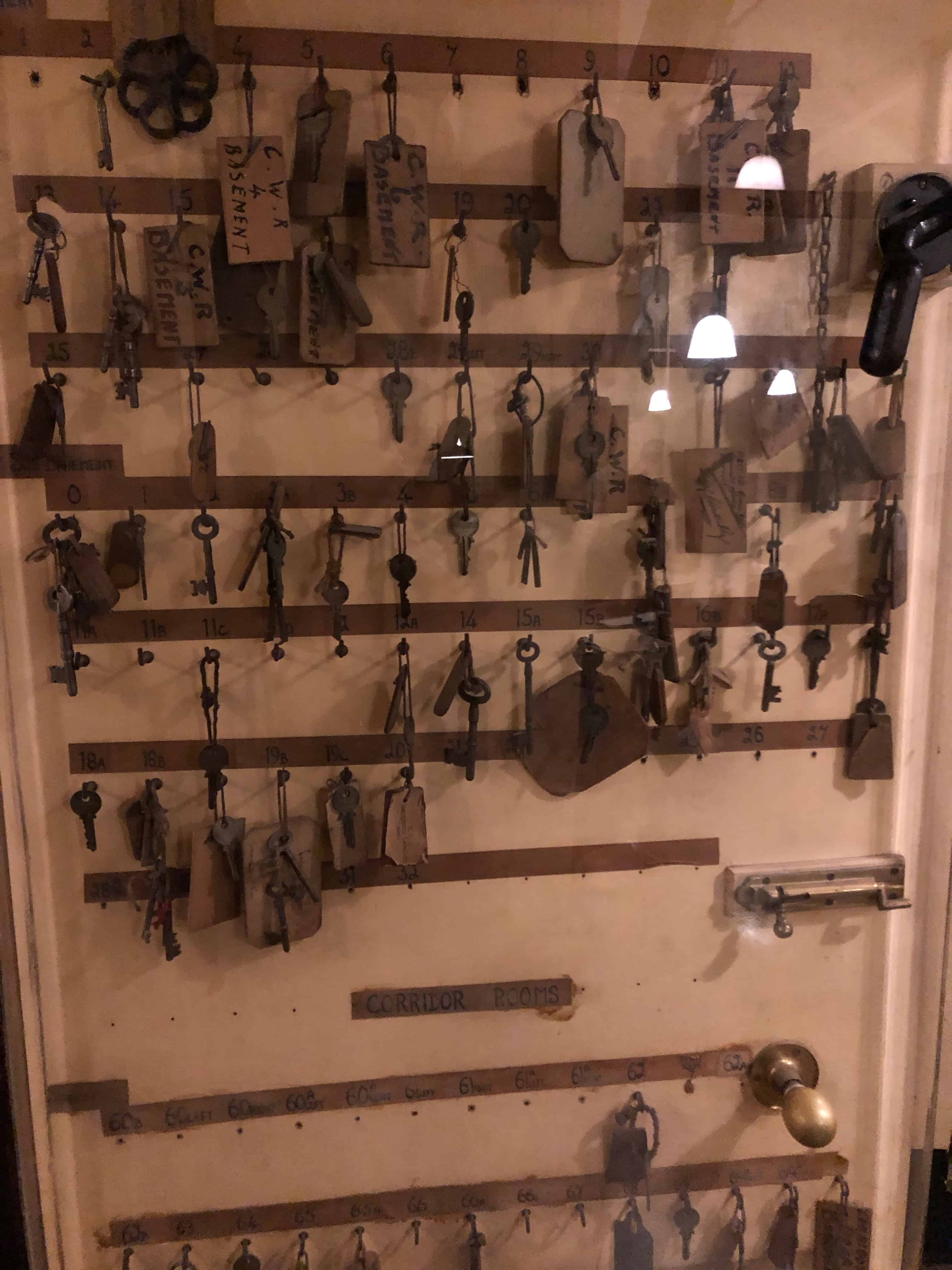 Original keys at the Churchill War Rooms in London, England