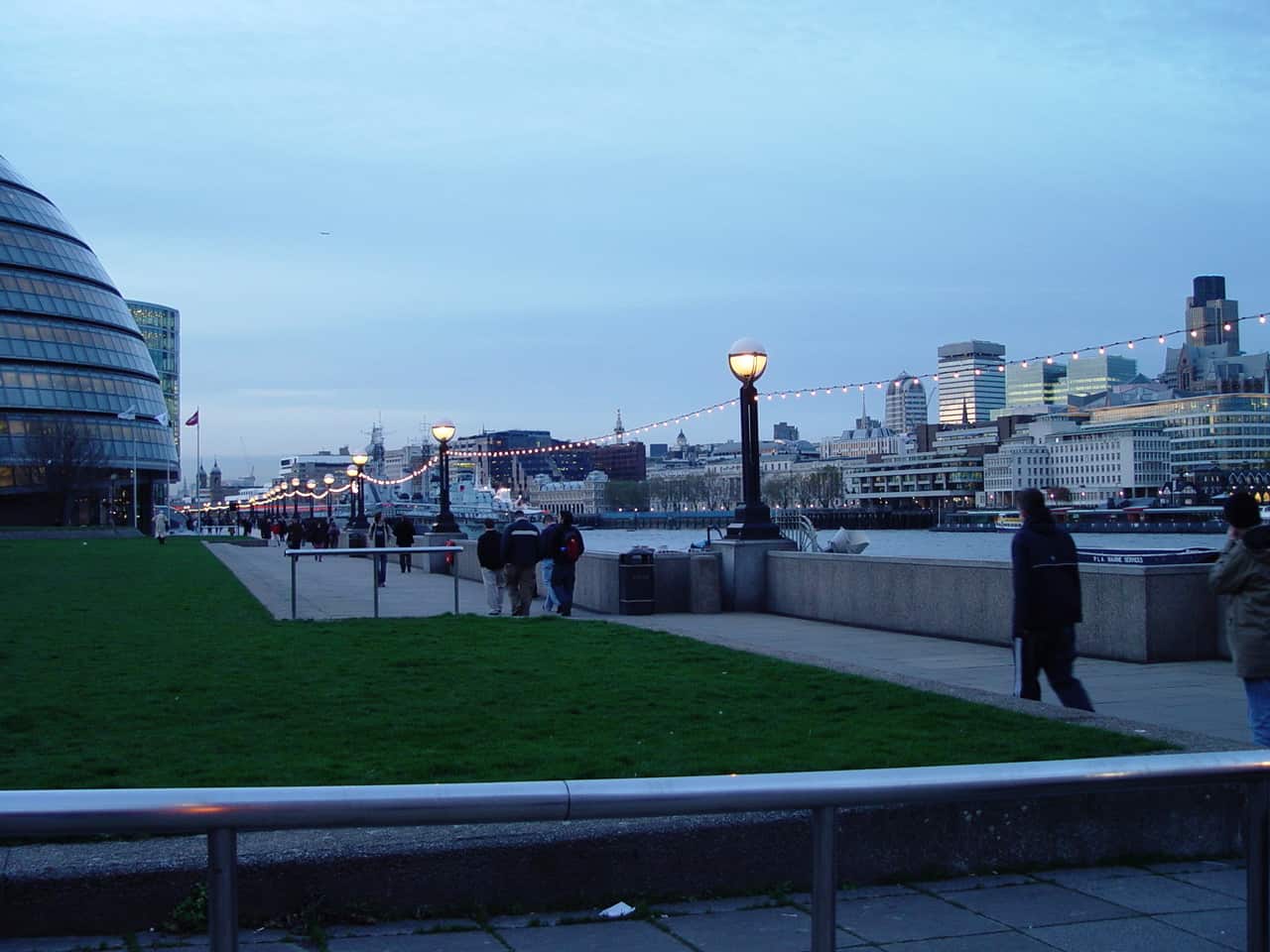 Walking along the River Thames