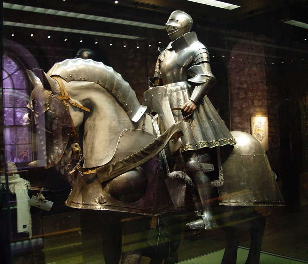 Suit of armor belonging to Henry VIII at the Tower of London in London, England