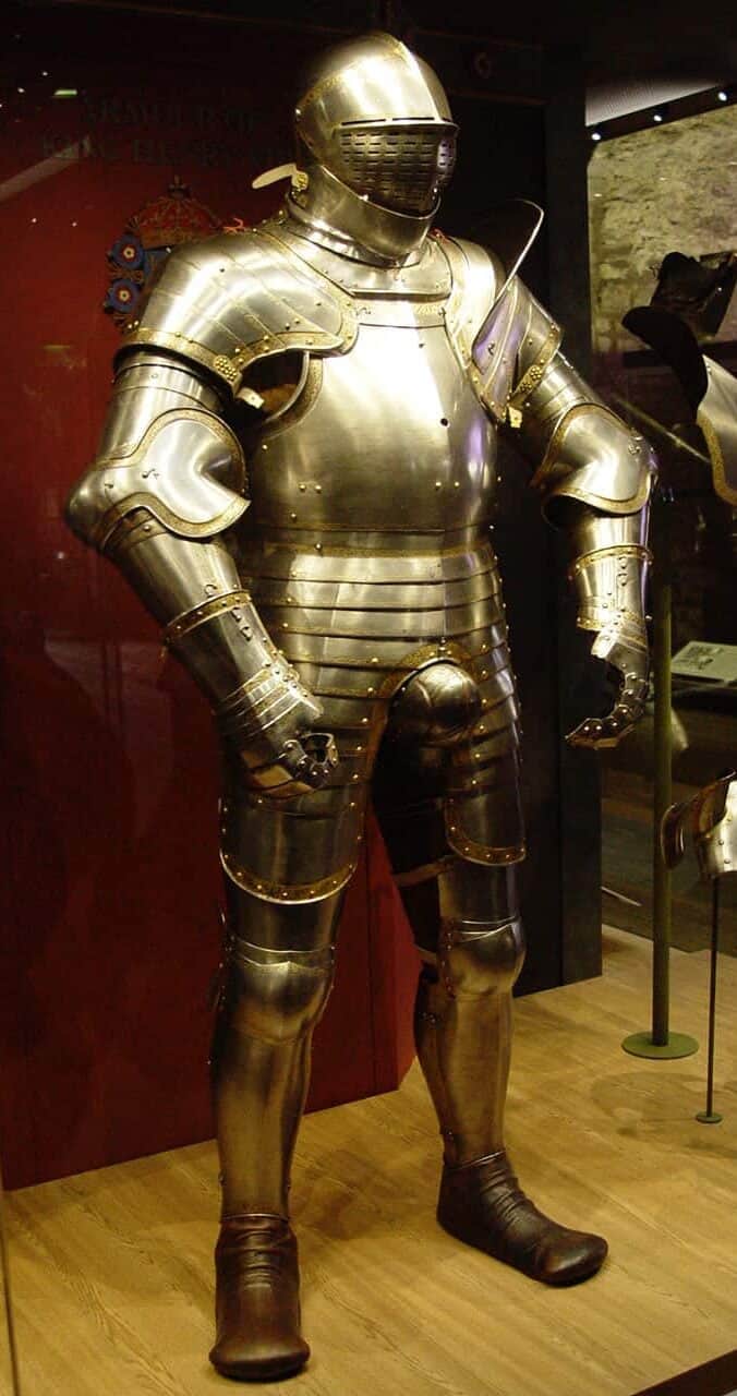 Suit of armor belonging to Henry VIII at the Tower of London in London, England