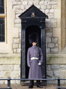Queen's Guard in his winter uniform
