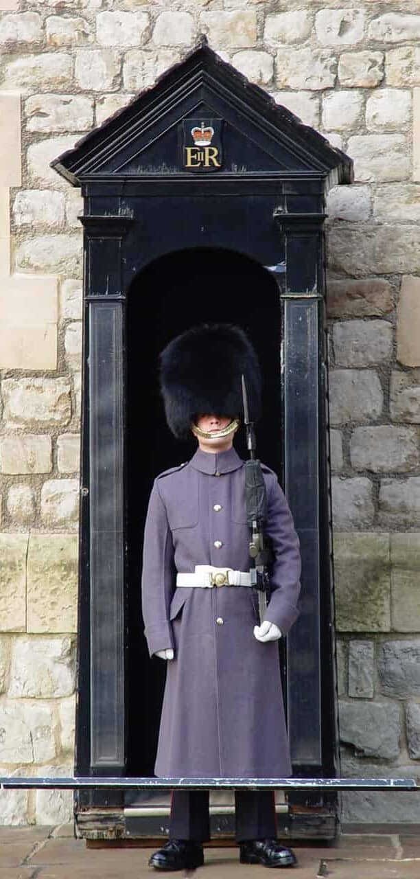 Queen's Guard in his winter uniform