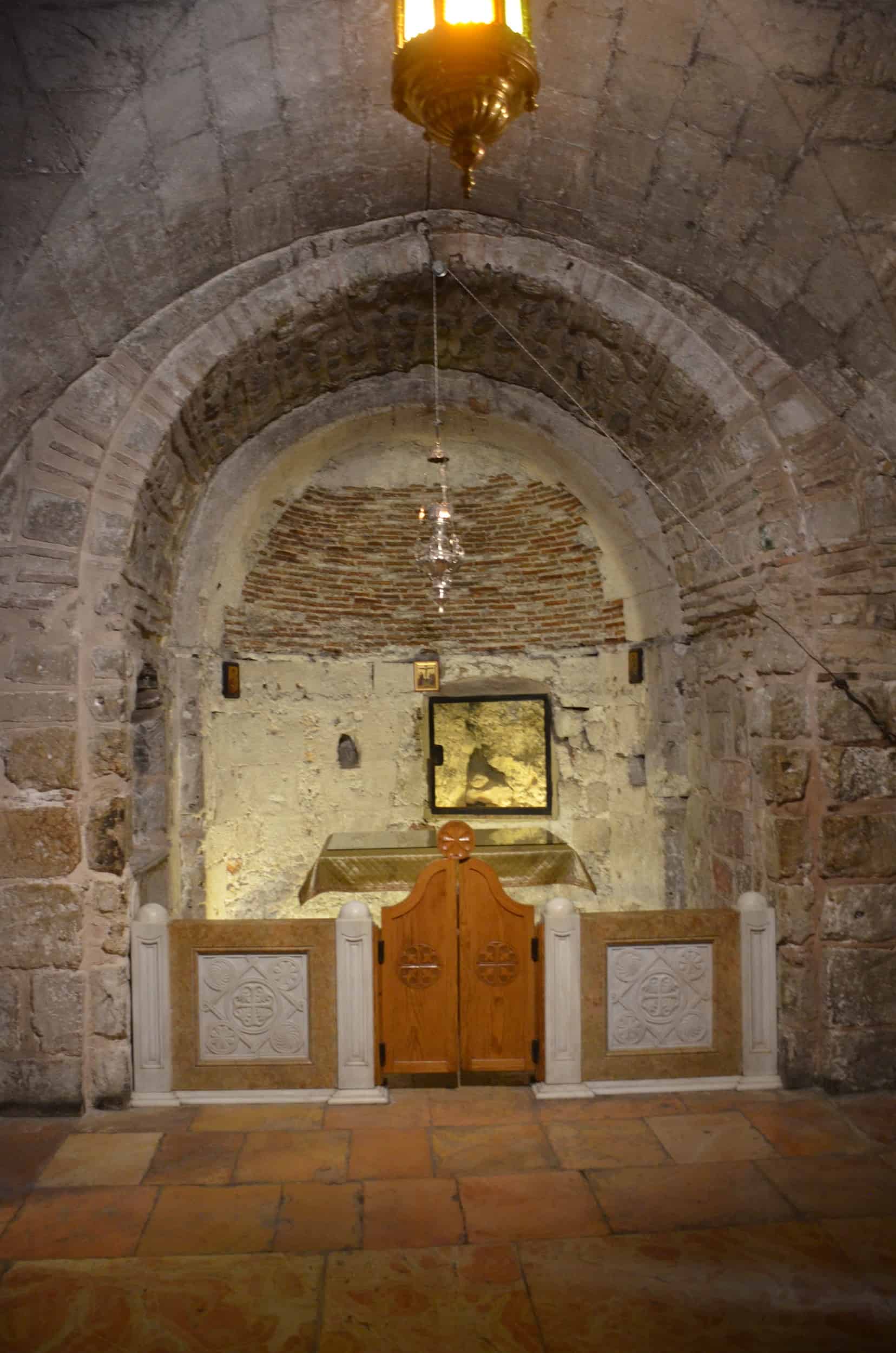 Chapel of Adam under Golgotha at the Church of the Holy Sepulchre in Jerusalem