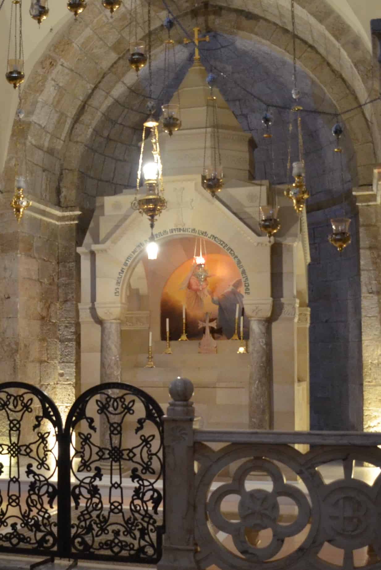 Altar of St. Gregory the Illuminator in the Chapel of St. Helena at the Church of the Holy Sepulchre in Jerusalem