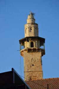 Minaret of the Mosque of Omar in the Christian Quarter of the Old City of Jerusalem
