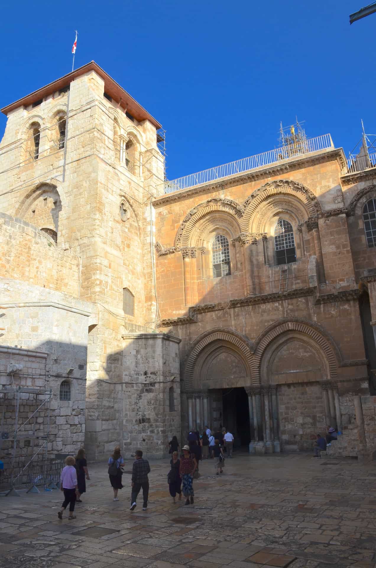 Courtyard of the Church of the Holy Sepulchre in Jerusalem