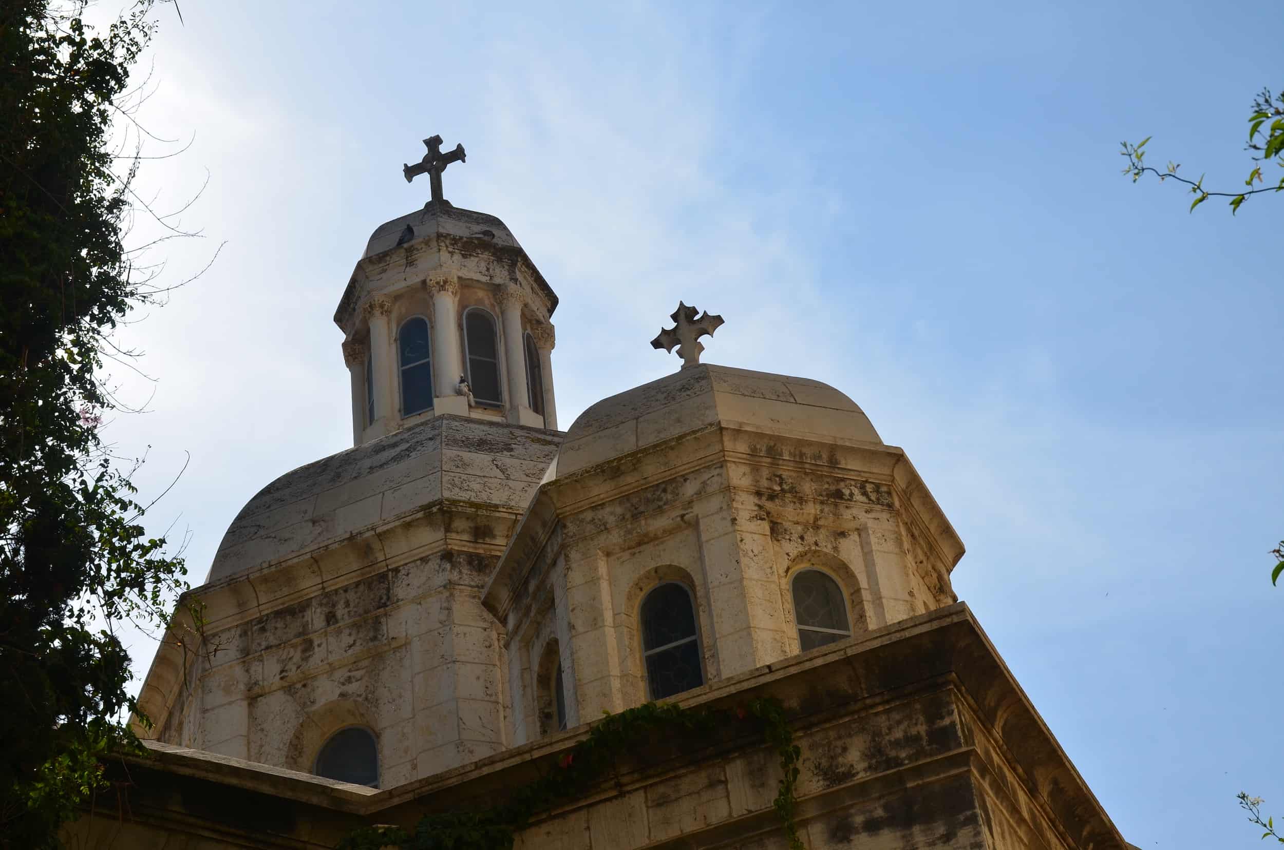 Domes of the Church of the Condemnation at the Monastery of the Flagellation in Jerusalem