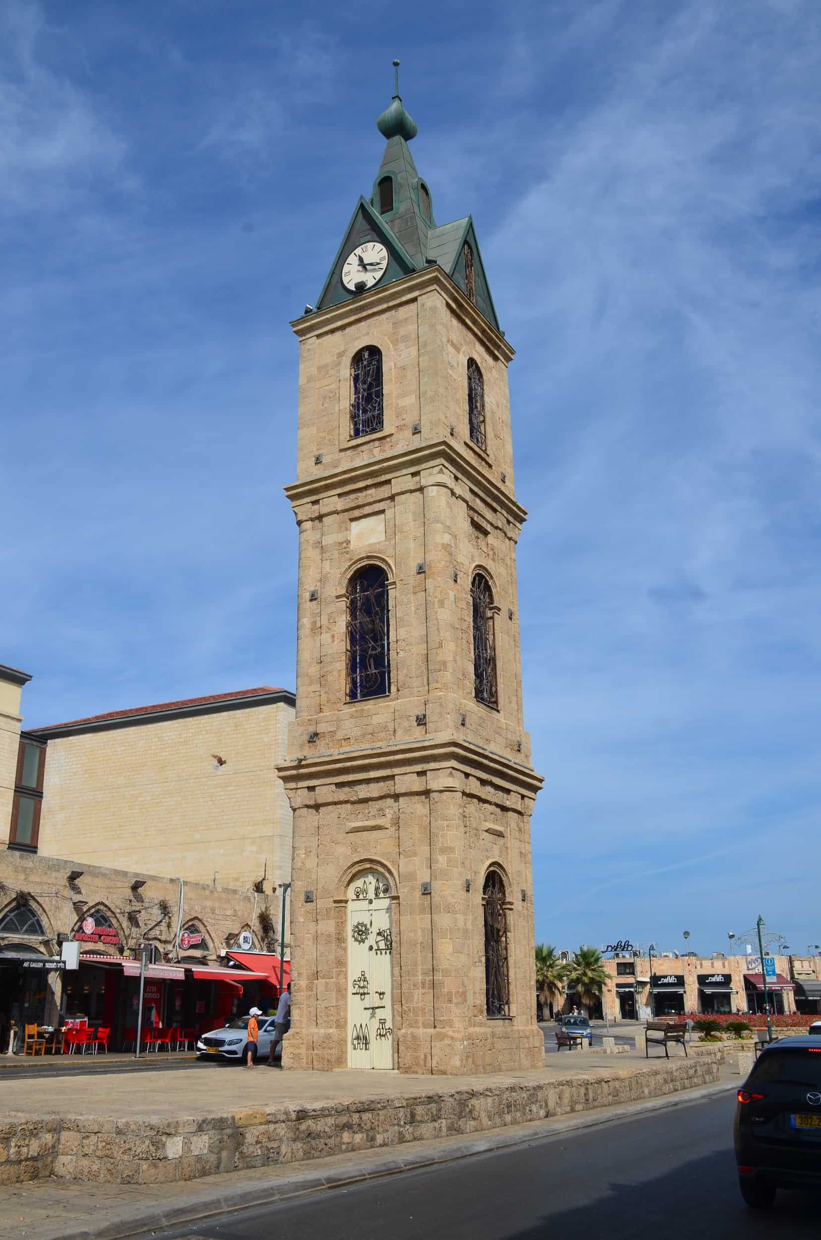 Jaffa Clock Tower on Clock Tower Square in Jaffa, Tel Aviv, Israel